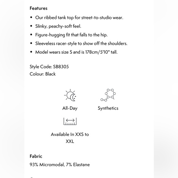 Sweaty Betty Harper Racer Rib Tank - Picture 10 of 10